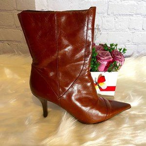 Nine West Cognac light brown color Booties